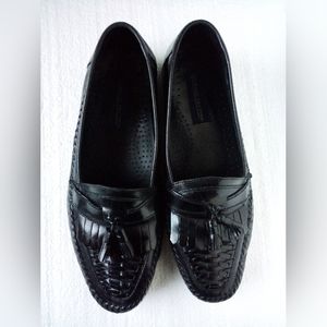 Giorgio Brutini Leather Tassel Slip-On Loafers Dress Shoes Men's 11EEE Black